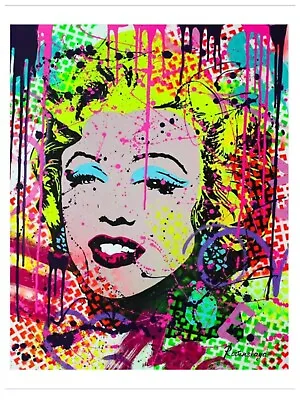 Nastya Rovenskaya Oil On Canvas | Happiness By Monroe Pop Street Art With COA • $799