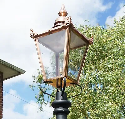 Large 90cm Copper Victorian Lantern - Replacement Lamp Post Top - Ex-Display • £174.99