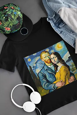 Funny Mona Lisa With Vincent Van Gogh Starry Night Vintage Shirt Mona Lisa Shirt • $19.99