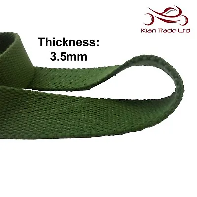 38 Mm 1.5 Inch Wide Olive Green CANVAS Webbing Cotton Belt Craft Sewing3.5m Thic • £3.99