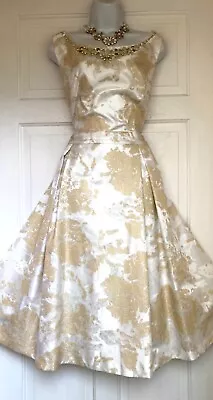 £60.99 • Buy Joanna Hope Shimmering Jacquard Floral Beaded Party Dress Size 16