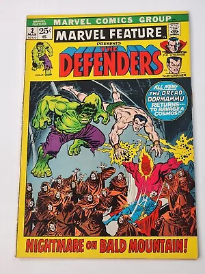 Marvel Feature 2 Giant Size 2nd Team Appearance The Defenders Bronze Age 1972 • $54.99