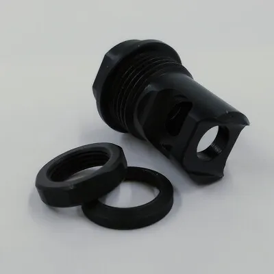 Short Single Port Muzzle Brake M14x1LH .30 Cal 4140 Steel Nitride • $24.99