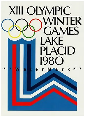 289920 Lake Placid York Olympic Winter Games 1980 PRINT POSTER UK • £45.54