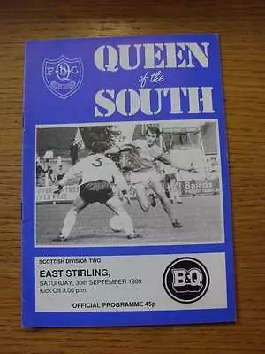 30/09/1989 Queen Of The South V East Stirlingshire  (No Apparent Faults) • £3.99