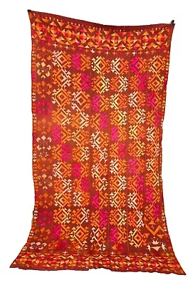 Old Ethnic Vintage Indian From Punjab Phulkari Textile Handmade Embroidered Bagh • $130