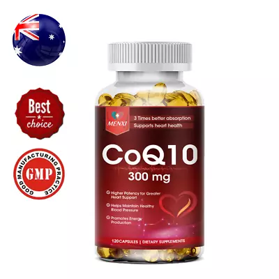 CoQ 10 Coenzyme Q10 120Capsules 300mg Blood Pressure Cardiovascular Heart Health • $20.99