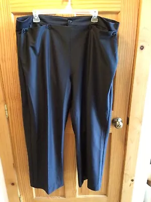 Amish Mennonite Hand Made Black 6-Button Broadfall Pants W48 EUC Plain Clothing • $14.99