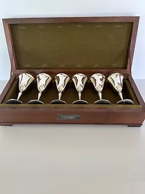 Vintage Silver Hallmarked Goblets In Wooden Presentation Case Rio Tinto Award • $249.99