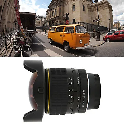 8mm F3 Ultra Wide Angle Fisheye Lens F Mount Lens Nikon D3300 D3400 D5200 D5300 • $257.63
