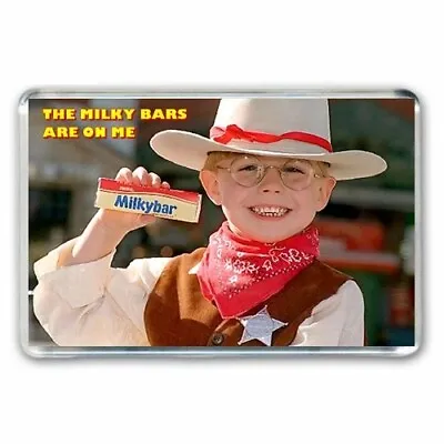 RETRO - THE MILKY BARS ARE ON ME - Milky Bar Kid  TV ADVERT JUMBO Fridge Magnet • £2.99