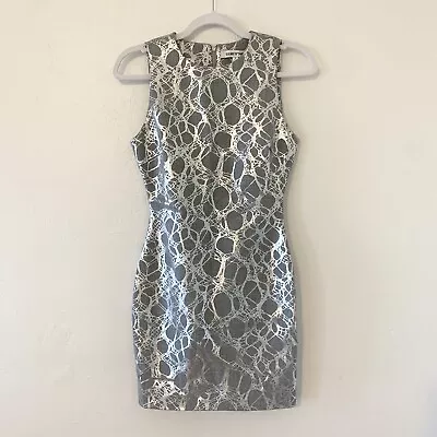 Elizabeth & James Nadia Metallic Foil Print Sleeveless Sheath Dress Size 0 • $105