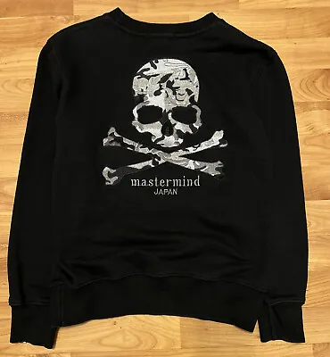 A Bathing Ape X Mastermind Japan  Black Embroidered Sweatshirt Small Rare BAPE • £75