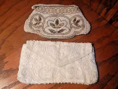 Vntg CZECHOSLOVAKIA & WALBORG Micro Beaded Purses - Lot Of 2 • $14.99