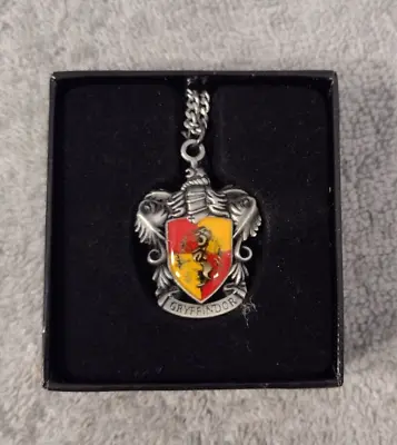 Harry Potter Gryffindor House Crest Pewter Necklace/Hot Topic/New In Box • $9.95