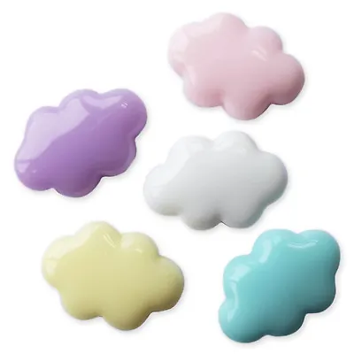 5pcs Pastel Clouds Flatback Cabochons Kawaii Craft Embellishments Decoden  • £1.79