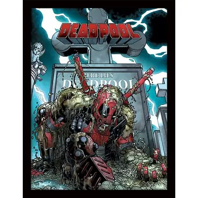 Marvel - Deadpool - Grave - Official 30 X 40cm Framed Print Wall Art • £18.99