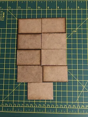 2mm MDF 60mm X 40mm Bases 9 Per Pack Suitable For Swordpoint Bolt Action & Other • £1
