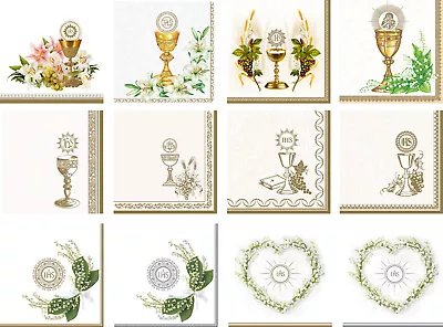 £4.99 • Buy 3-PLY Communion Paper Decoupage Napkin 33cm X 33cm Serviettes (Pack 20)