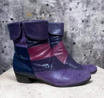 $121.06 • Buy Vintage  Everybody By Moda   Italian Leather Boots, Multicolored - Size 39.