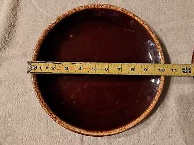 Set Of 4 Vintage McCoy Brown Drip Glaze Dinner 10 1/2  Plates USA • $55