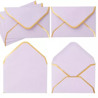 100 Pieces Mini Gift Card Envelopes Colorful V Flap Small Envelopes With Gold Bo • $15.67