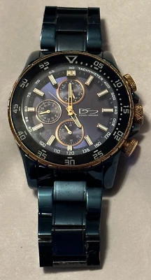 $39.99 • Buy Daniel Steiger Chronograph Mens Blue And Gold Wristwatch Model 9188B-M