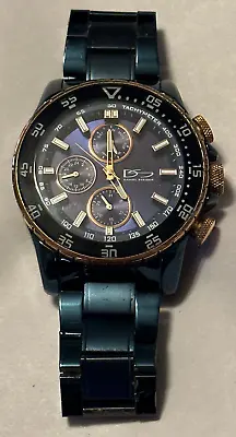 Daniel Steiger Chronograph Mens Blue And Gold Wristwatch Model 9188B-M • $29.99