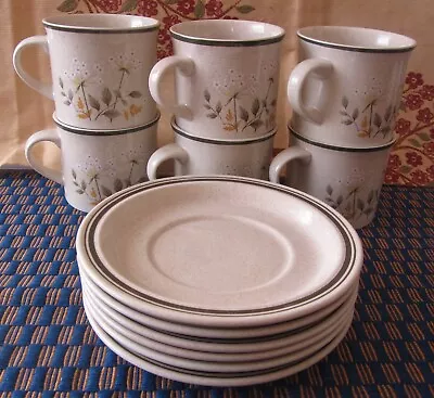 £9.99 • Buy Royal Doulton Lambethware 'Will O' The Wisp LS1023-6 Tea Cups & Saucers 1977