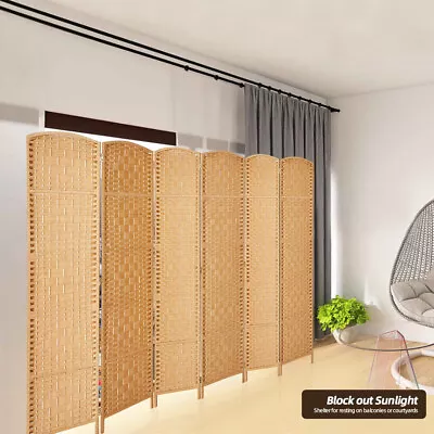 6 Panel Room Divider Wall Folding Room Screen Indoor Two-way Hinges For Bedroom • $74.99