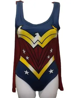 New Wonder Woman DC Originals Womens Costume Sizes S-L-XL Bodysuit W/Cape • $8.01