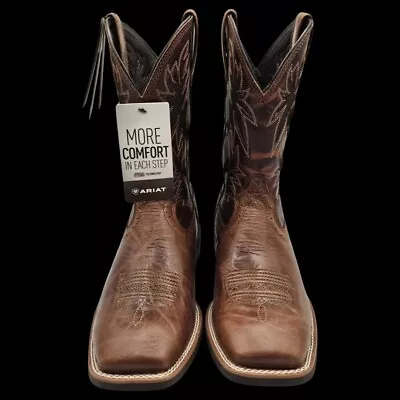 ARIAT MEN'S SPORT COOL VENTTEK WESTERN PERFORMANCE BOOTS - SQUARE TOE Size 10.5 • $144.99