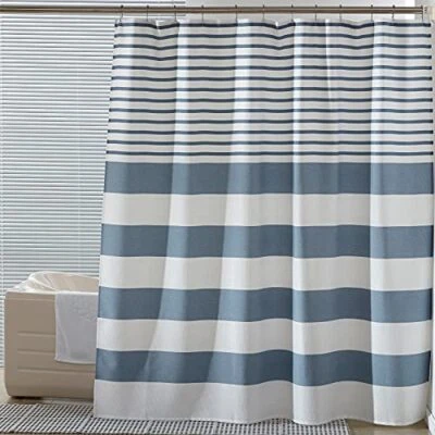 $16.14 • Buy SEMECH Shower Curtains Blue And White, Fabric Shower Curtain Blue Striped Sho...