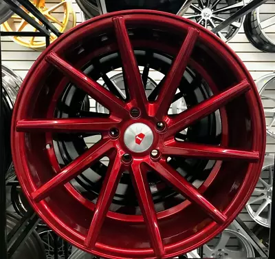 20  Wheels For 350Z 370Z G35 G37 Lexus 20x8.5 20x10 5x114.3 +35 Red Rims Set 4 • $1580.32