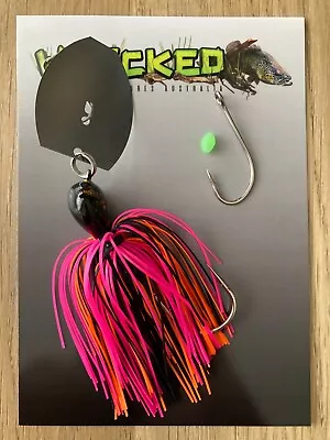 WHACKED LURES AUS ~ 1oz 'Rig Your Own Trailer' CHATTERBAIT ~ CANDY PINK • $13.50