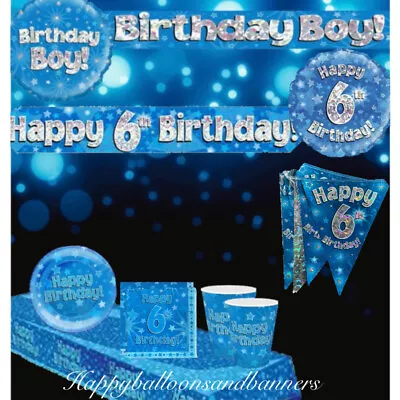 Age 6 / 6th Birthday Blue Themed Party Decorations & Party Table Decorations • £2.65