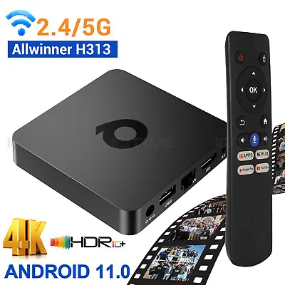 T95 Smart Android 11.0 TV Box Quad Core 4GB 32GB UHD 4K WiFi 5G Media Player UK • £27.99