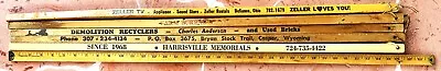 Vintage Yardsticks Lot Of 6 No. 1 5 Cane/walking Stick + Meter Ruler As Pictured • $39.95