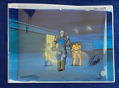 X-Men Animation Production Cel Signed Stan Lee Cable X-Force Marvel • $995