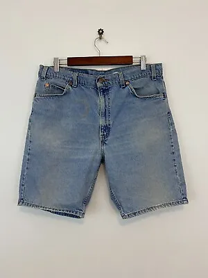 Vintage Levis 505 Light Wash Denim Shorts Mens 36 • $15.99
