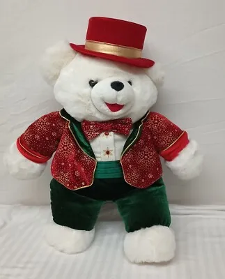 VTG 2003 CHRISTMAS Dan Dee Snowflake Teddy 24  TEDDY BEAR Top Hat And Jacket • $45.68
