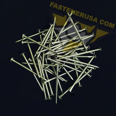 3  Annular Ring Shank Solid 304 Stainless Steel Roofing Nails 10 Ga. (50 Pcs) • $15.99