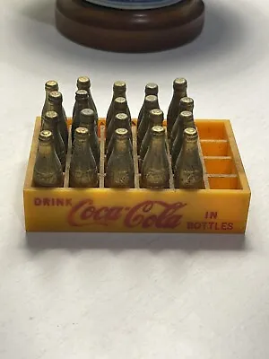 Vintage Mini Coca Cola Crate W/ 20 Gold Bottles Miniature • $9.99