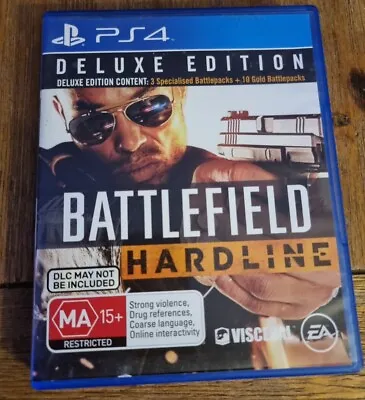 Battlefield Hardline Deluxe Edition - Sony PS4 PlayStation 4 - VGC FREE POSTAGE • $15