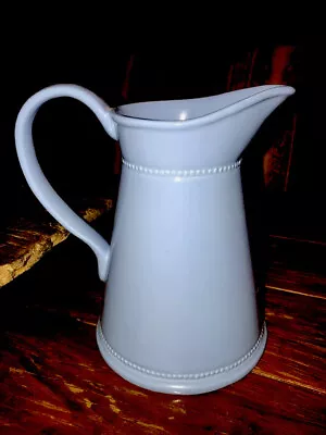 Tapered Pitcher Martha Stewart Baby Blue Color- Beading 8 H Milk Juice • £24.11