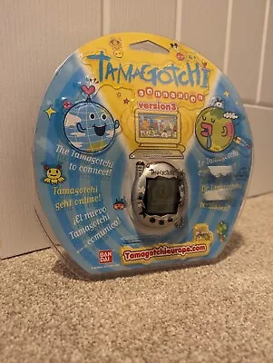 Tamagotchi Connexion Version 3 JinSei Silver Black Stars Rare Collectable • £175