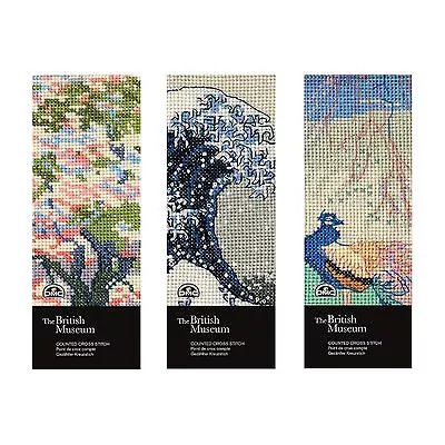 £14 • Buy DMC British Museum Cross Stitch Kit Great Wave When Winter Wanes Cherry Blossom