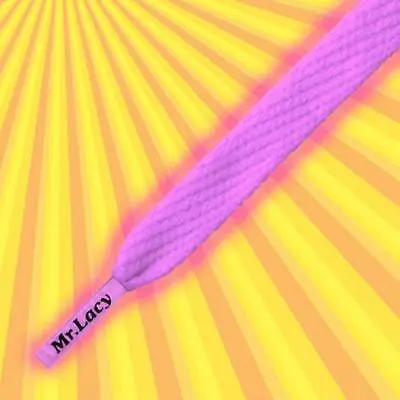 Mr Lacy Flatties - Glow Pink In The Sun Shoelaces - 130cm Length 10mm Width • £2