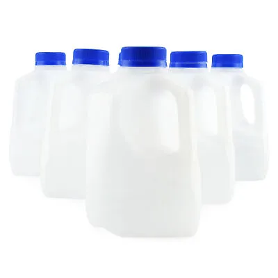 32oz Plastic Milk Style Jugs With Tamper Evident Caps 6pk • $23.99