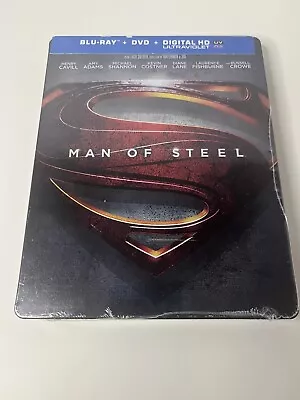 Man Of Steel (Blu-Ray Dvd Digital) Steelbook -Walmart Exclusive New Sealed OOP • $16.99